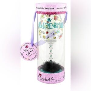 Top shelf Handpainted Bridesmaid Wine Glass
